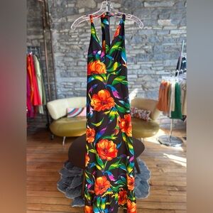 Vintage multi-coloured halter dress